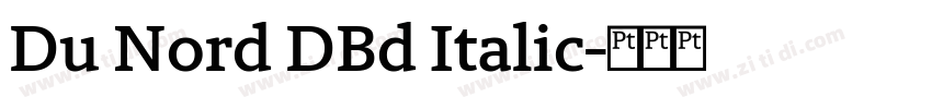 Du Nord DBd Italic字体转换